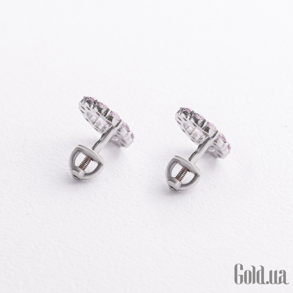 Серебряные серьги с синт. сапфирами onx2689/1р-PSPH – изображение 3