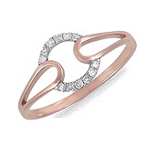 Женское золотое кольцо с бриллиантами, 150255