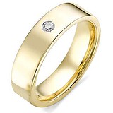 Золотое обручальное кольцо с бриллиантом, 1602799