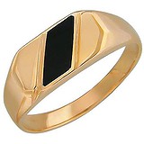 Мужское золотое кольцо с ониксом, 1604335