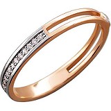 Золотое обручальное кольцо с бриллиантами, 1605103