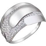Женское серебряное кольцо с куб. циркониями, 1615343
