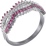 Женское золотое кольцо с рубинами и бриллиантами, 1625071