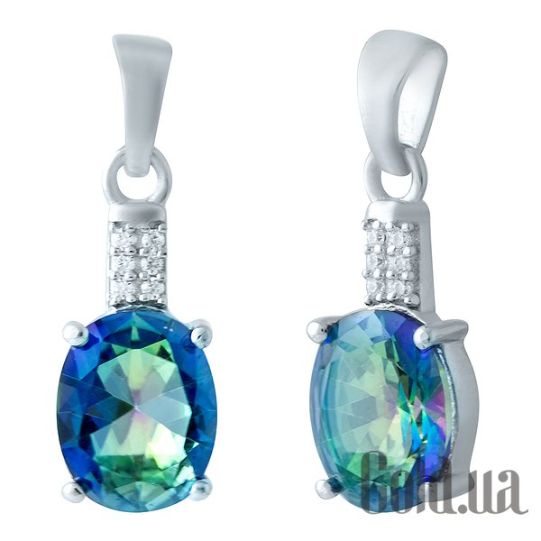 

Женские кулоны Fresh Jewelry, Серебряный кулон с топазом и куб. циркониями
