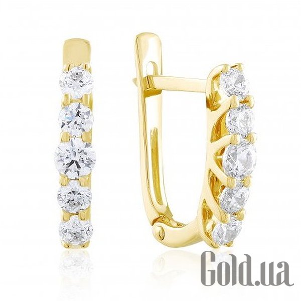 

Серьги Украина, Золотые серьги с Swarovski Zirconia