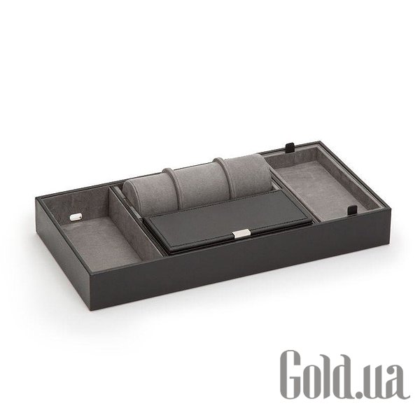 

Шкатулка для часов Wolf, Шкатулка для часов Howard Valet Tray W/ Roll Black 465103