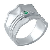 Женское серебряное кольцо с куб. цирконием (2031451), фото