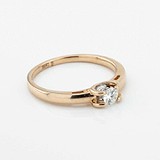 Золотое кольцо с бриллиантом, 1762031