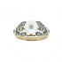Женское золотое кольцо с культив. жемчугом и бриллиантами - фото 1
