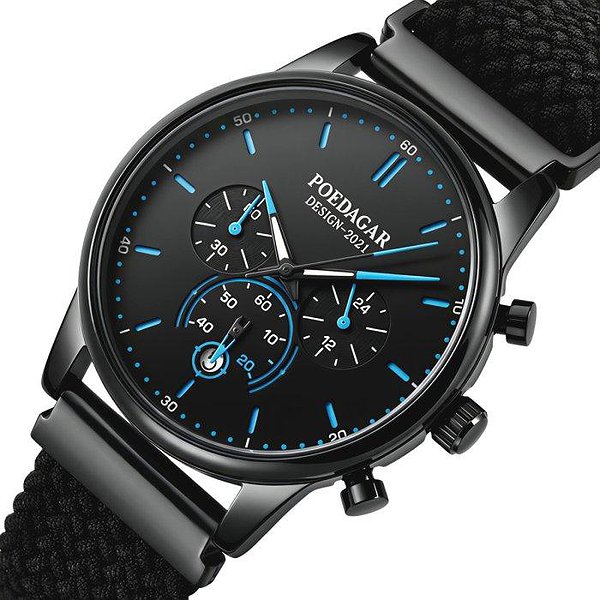 Poedagar Чоловічий годинник Misto Gravy Black 3774