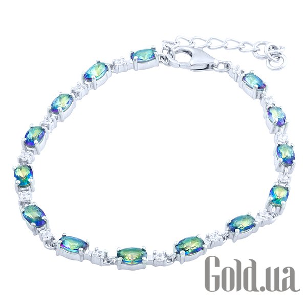 

Женские браслеты Fresh Jewelry, Женский серебряный браслет с топазами и куб. циркониями, 18