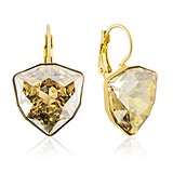 Сережки з кристалами Swarovski в позолоті, 1544432