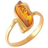Женское золотое кольцо с янтарем, 1605104