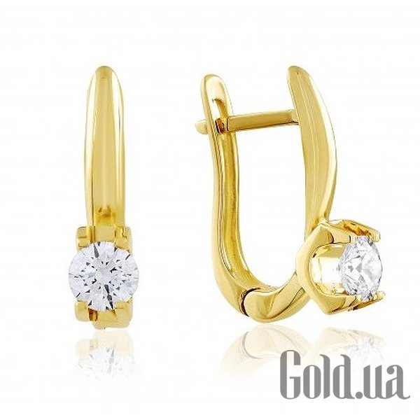 

Серьги Украина, Золотые серьги с Swarovski Zirconia