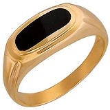 Мужское золотое кольцо с ониксом, 1654768