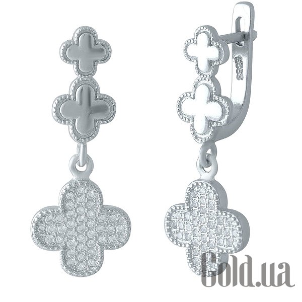 

Серьги с подвесками Fresh Jewelry, Серебряные серьги с куб. циркониями