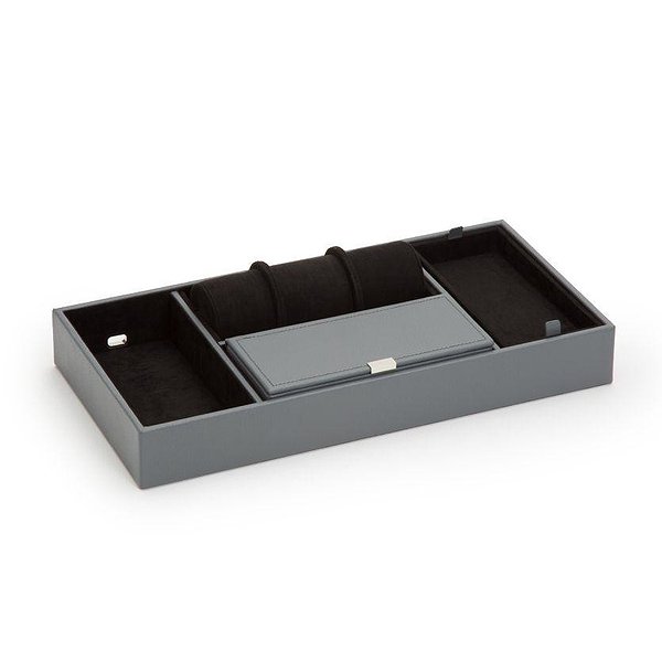 Wolf Шкатулка для часов Howard Valet Tray W/ Roll Grey 465165