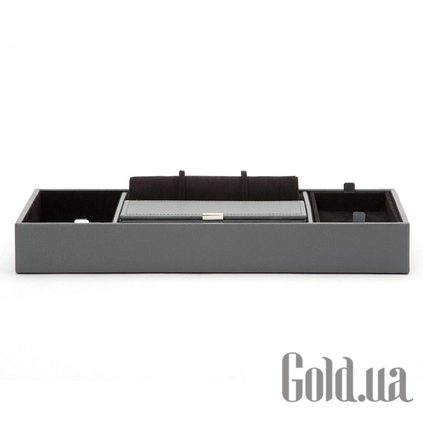 Скринька для годинника Wolf Шкатулка для годин Howard Valet Tray W / Roll Grey 465165