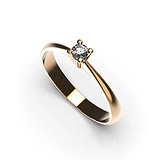 Золотое кольцо с бриллиантом, 1768944