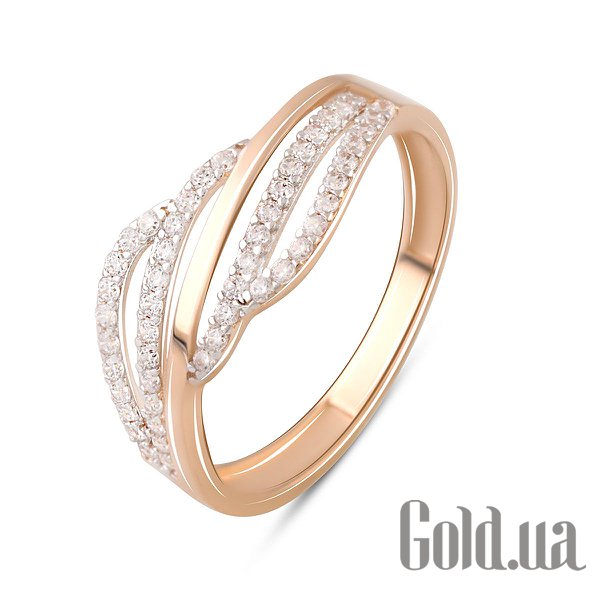

Кольцо Fresh Jewelry, Женское золотое кольцо с куб. циркониями, 18.5