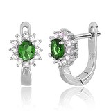 Серебряные серьги с куб. циркониями