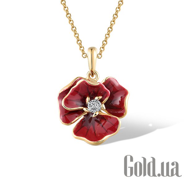 

Женский кулон Lurie Jewelry, Золотой кулон с бриллиантами и эмалью