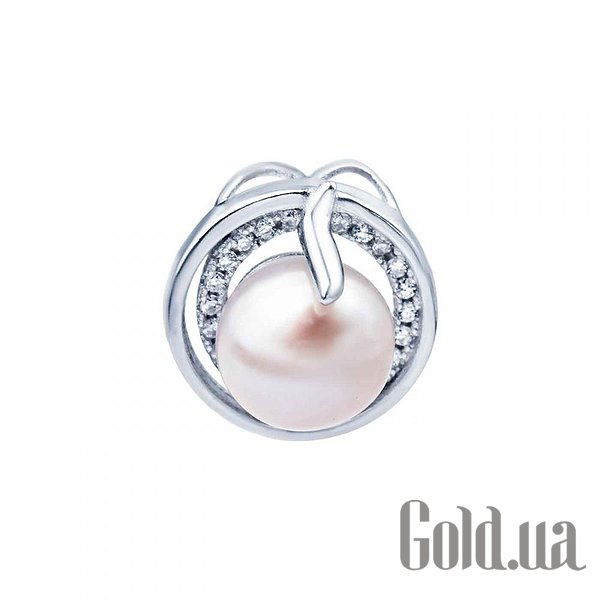 

Женские кулоны Lurie Jewelry, Серебряный кулон с жемчугом и куб. циркониями