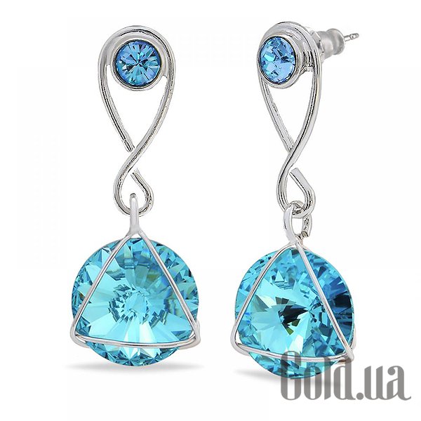 

Серьги с подвесками Kobi, Стальной, Серьги с кристаллами Swarovski