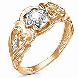 Женское золотое кольцо с бриллиантами, 1611761