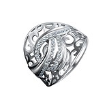Женское серебряное кольцо с куб. циркониями, 1614065