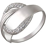 Женское серебряное кольцо с куб. циркониями, 1615345