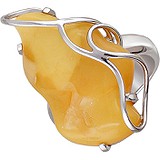 Женское серебряное кольцо с янтарем, 1615857