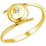 Женское золотое кольцо с кристаллом Swarovski, 1640177