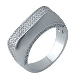 Женское серебряное кольцо с куб. циркониями, 1721329