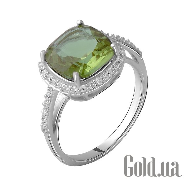 

Женские кольца Fresh Jewelry, Женское серебряное кольцо с султанитом и куб. циркониями, 18.5