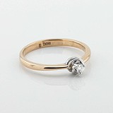 Золотое кольцо с бриллиантом, 1762033