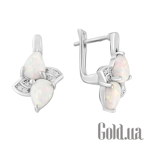 

Серьги Fresh Jewelry, Серебряные серьги с куб. циркониями и опалами