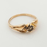 Женское золотое кольцо с дымчатым кварцем, 1766897