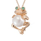 Золотой кулон с жемчугом и изумрудами, 1797105