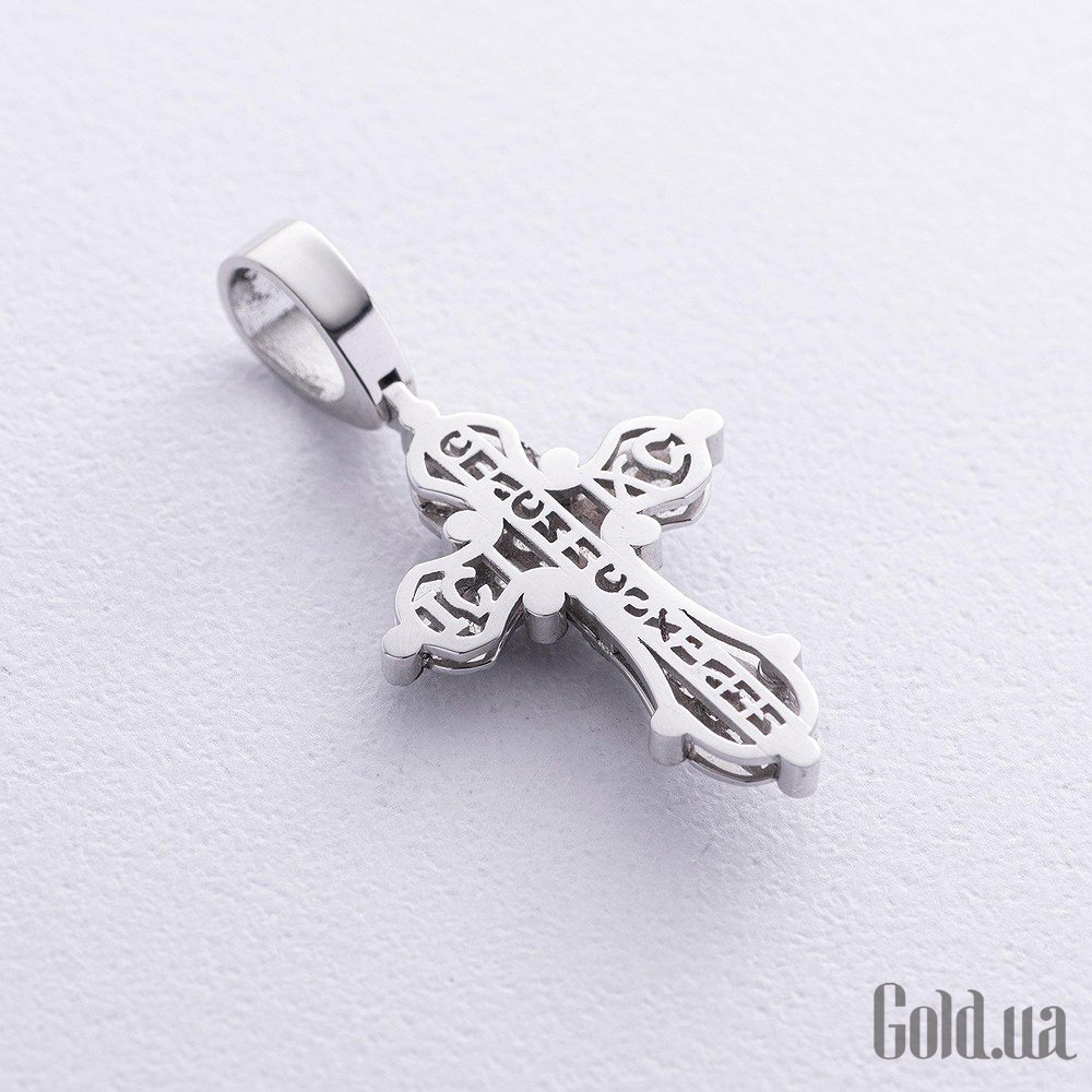 Серебряный кулон с куб. циркониями и эмалью onx1022 – изображение 2