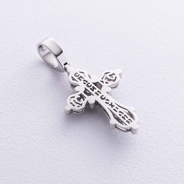 Серебряный кулон с куб. циркониями и эмалью onx1022 – изображение 2