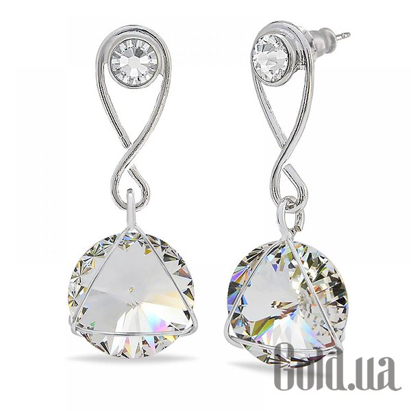 

Серьги с подвесками Kobi, Стальной, Серьги с кристаллами Swarovski