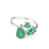 Женское серебряное кольцо с агатами, 1311730