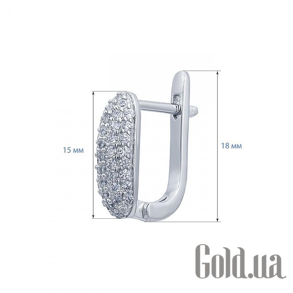 Сережки Lurie Jewelry Срібні сережки з куб. цирконіями