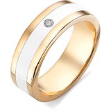 Золотое обручальное кольцо с бриллиантом, 1556210
