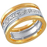 Золотое обручальное кольцо с куб. циркониями, 1603826