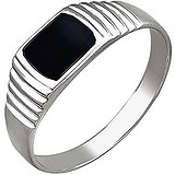 Мужское серебряное кольцо с ониксом, 1604338