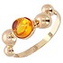 Женское золотое кольцо с янтарем - фото 1