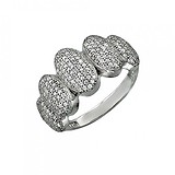 Женское серебряное кольцо с куб. циркониями, 1620466