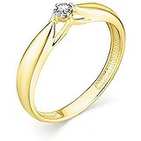 Золотое кольцо с бриллиантом, 1622258